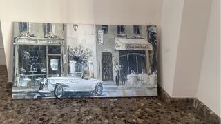 Cuadro Paisaje Urbano Blanco y Gris