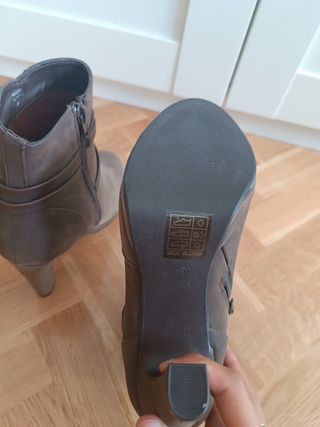 Botines tacón marrón mujer - 38