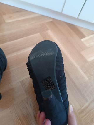 Botines negros 38 - Tacón - Abiertos