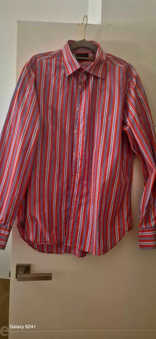 Camisa Zara rayas rojas
