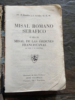 Misal Romano Seráfico Latino Español
