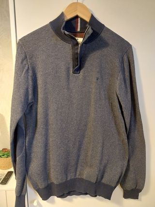 Jersey cuello alto - Azul Gris