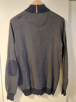 Jersey cuello alto - Azul Gris