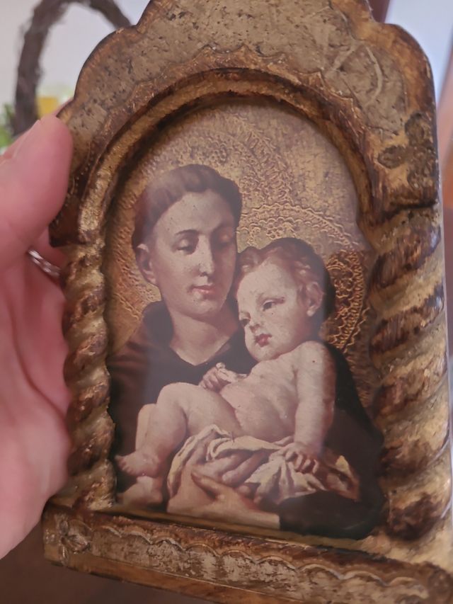 Icona sacra antica in legno