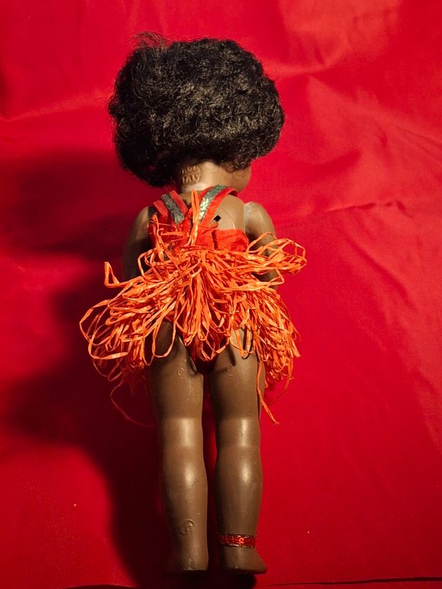 Bambola Furga anni '50, nera, 28cm