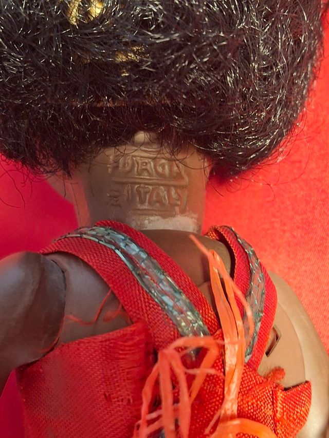 Bambola Furga anni '50, nera, 28cm