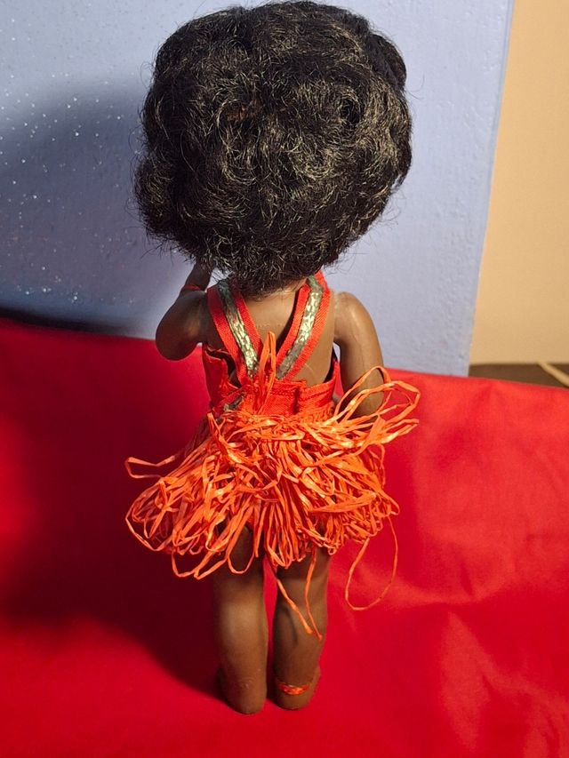 Bambola Furga anni '50, nera, 28cm