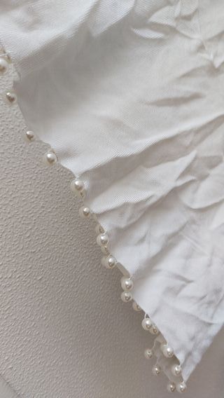Top Zara blanco - perlas