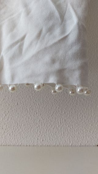 Top Zara blanco - perlas
