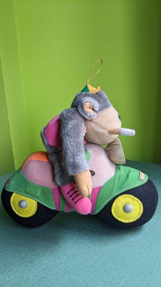 Peluche Mono en moto - Coleccionable