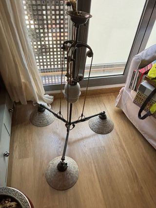 Lampara techo vintage extensible