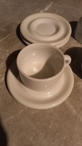 Set 3 tazze latte porcellana bianche