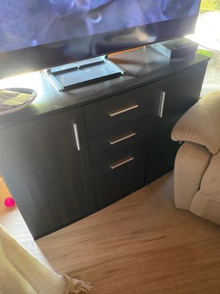 Mueble TV negro - madera