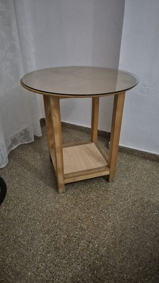 Mesa camilla redonda cristal NO ACEPTO OFERTAS