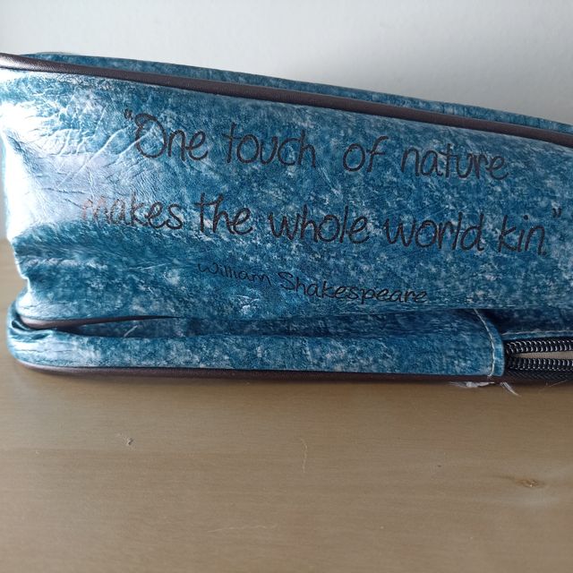 Bolso bandolera gato - polipiel azul