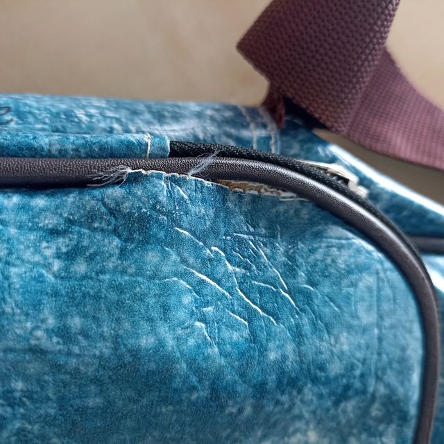 Bolso bandolera gato - polipiel azul