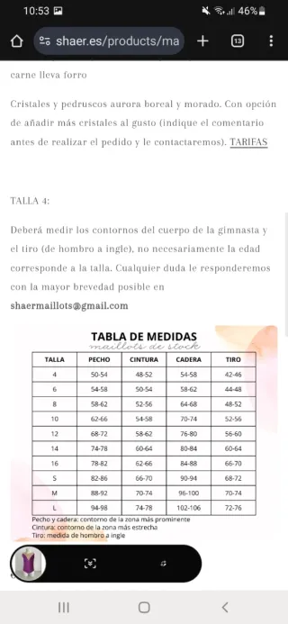 Maillot gimnasia rítmica morado NUEVO Talla 6