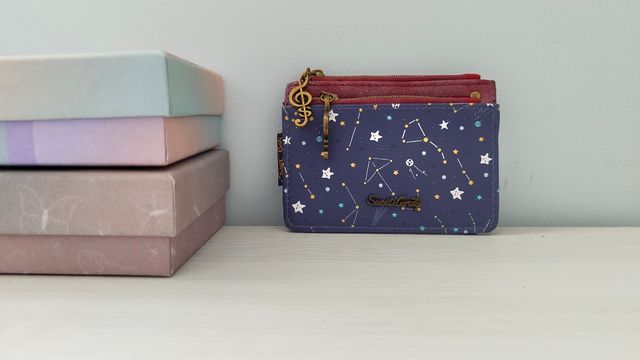 Cartera Sweet & Candy Azul - nuevo - 3 bolsillos