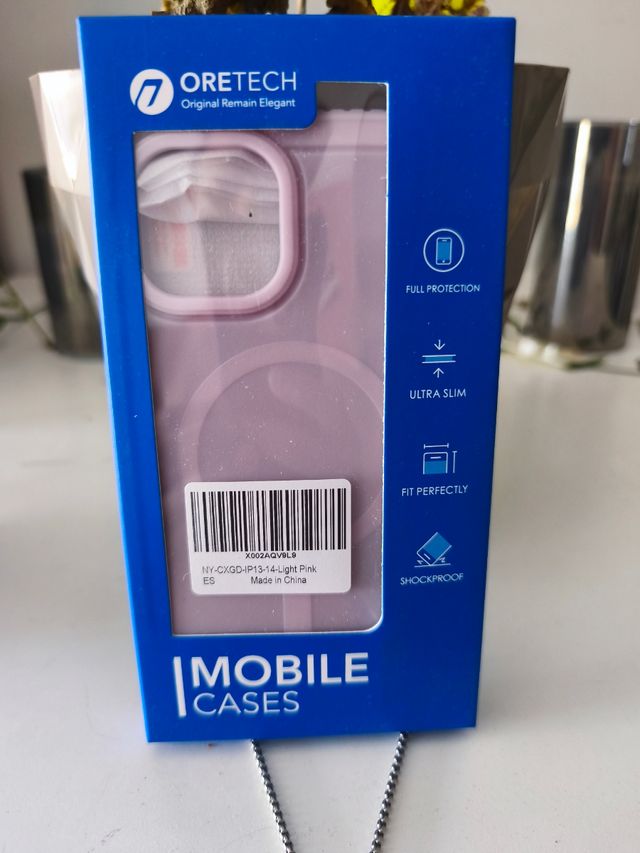 Funda magnética ORETECH iPhone 13/14 Rosa