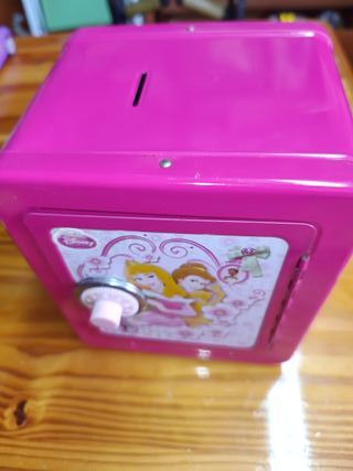 HUCHA CAJA FUERTE DE METAL DISNEY PRINCESA