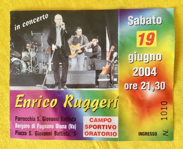 Camiseta concierto Enrico Ruggeri 2004