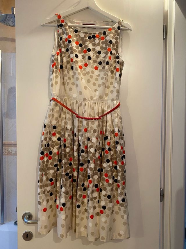 Vestito MaxMara - Cotone beige e rosso