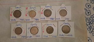 8 Monedas 100 Pesetas Todas elles Distintas