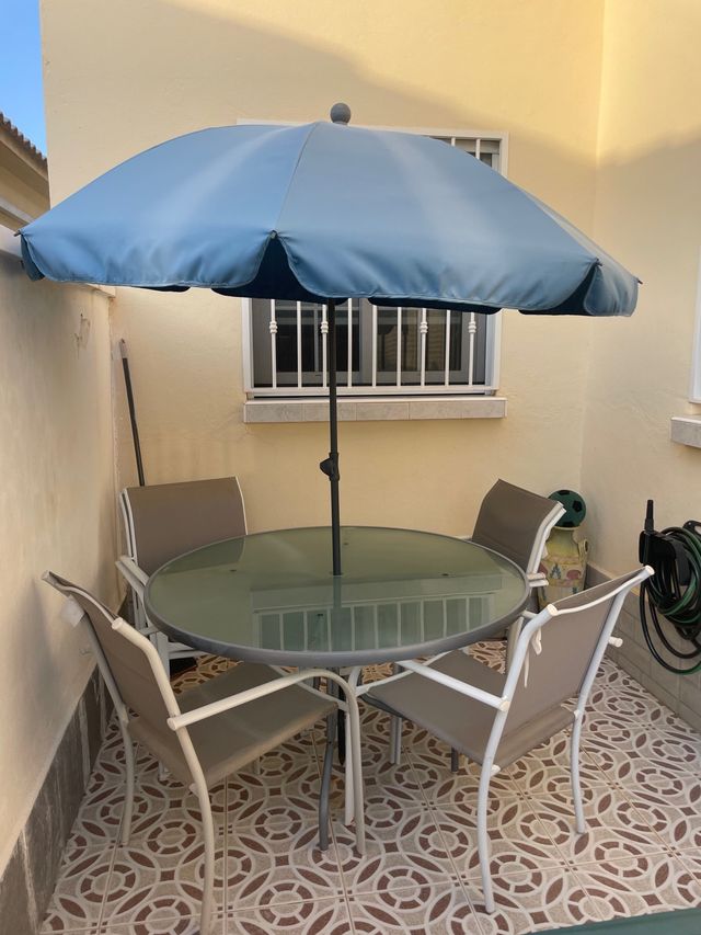 Mesa jardín 6 sillas - Azul Gris ¡REBAJADO!