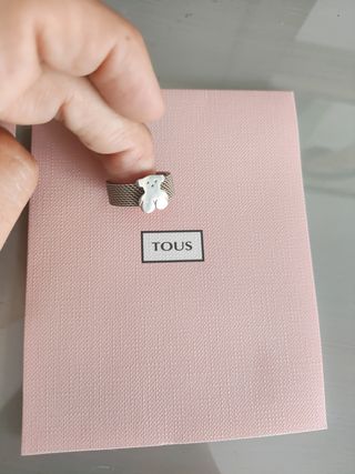 Anillo Tous oso plata