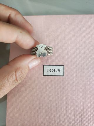 Anillo Tous oso plata
