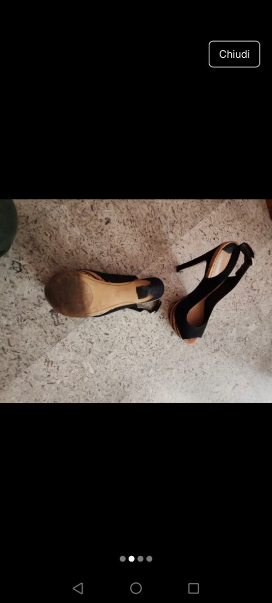 Sandali Bershka neri - tacco alto