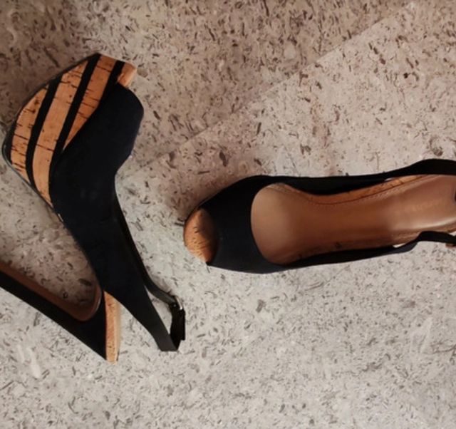 Sandali Bershka neri - tacco alto