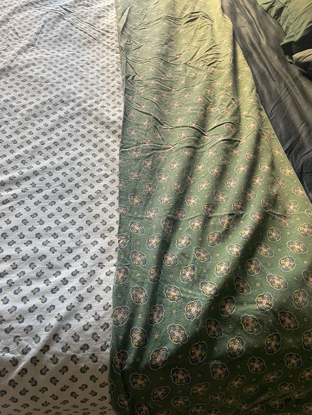 Copripiumino Cotone Verde|Bianco