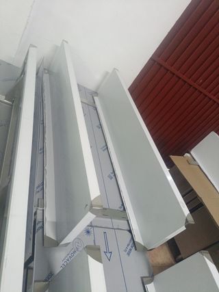 Estanterías acero pared 1.4m doble