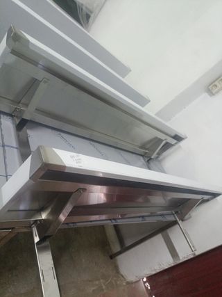 Estanterías acero pared 1.4m doble
