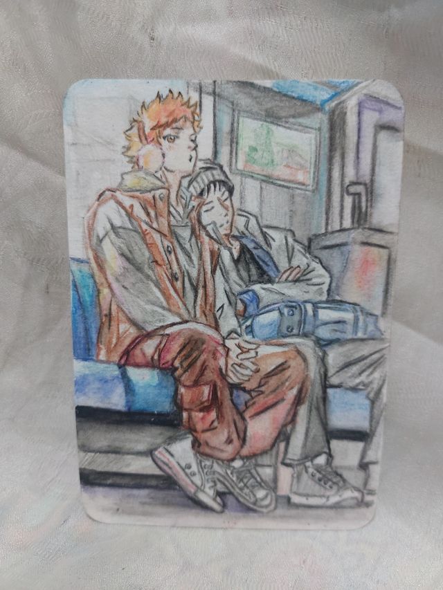 Postal Haikyuu!! - Dibujo acuarela