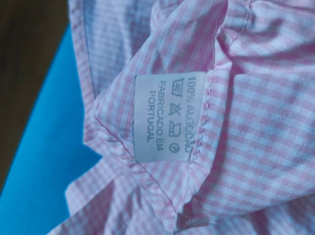 Camisa Lacoste rosa cuadros manga corta