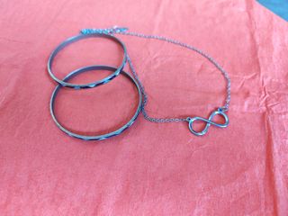 Pulseras y collar ∞ plata