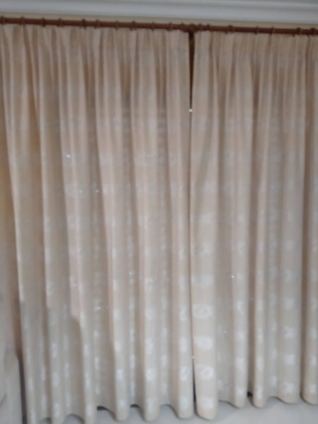 Cortinas beige 2,50m - 3 unidades