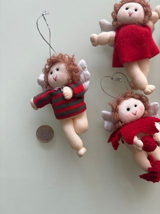 6 Adornos Navidad Tela