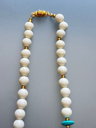 Collana vintage | Turchese e bianco