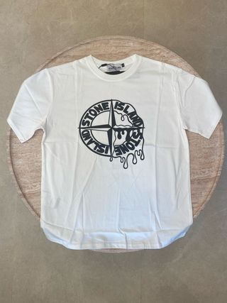 Camiseta Stone Island blanca - M