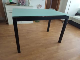 Mesa comedor cristal-metal