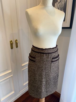 Falda Carolina Herrera marrón