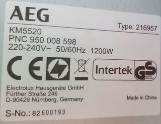 Robot Cocina AEG KM5520

