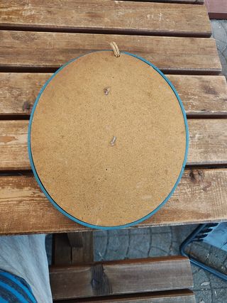 Icona sacra bassorilievo ovale