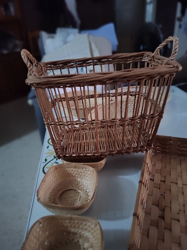 Cestas mimbre - Lote variado