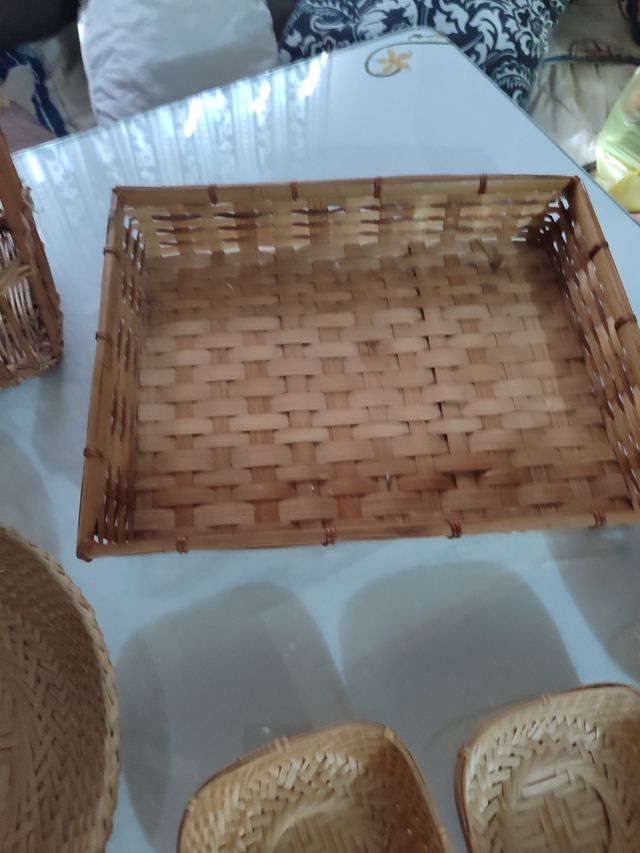 Cestas mimbre - Lote variado