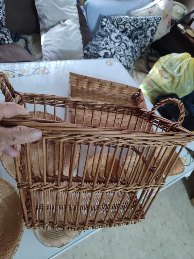 Cestas mimbre - Lote variado