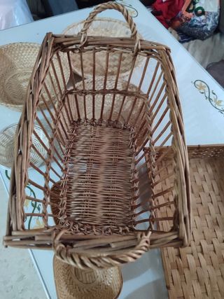 Cestas mimbre - Lote variado
